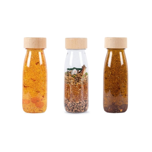 Petit Boum Set of 3 Sensory Bottles Woodland