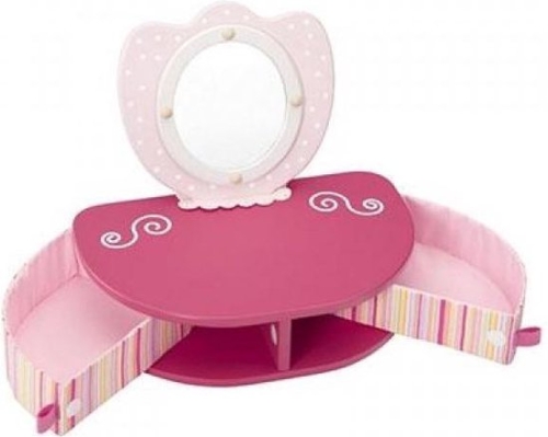 Wonderworld Wooden make up with turn table pink