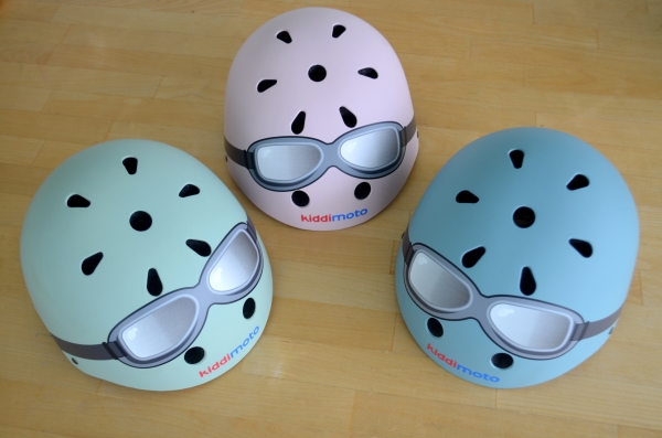 Kiddimoto pastel dotty helmet clearance